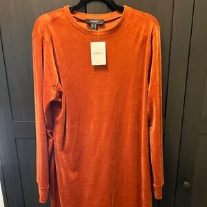 Long Sleeve Orange Dress